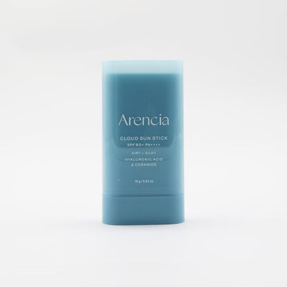 Cloud Sun Stick SPF50+ d'Arencia, packshot sur fond clair