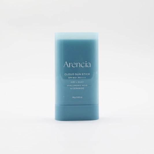 Cloud Sun Stick SPF50+ d'Arencia, packshot sur fond clair