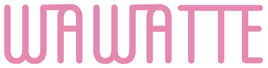 Logo Wawatte rose, version longue